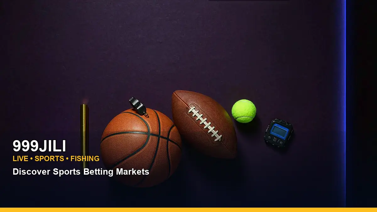 999JILI online sports betting featuring a Philippine casino game interface with a equipment flatlay composition