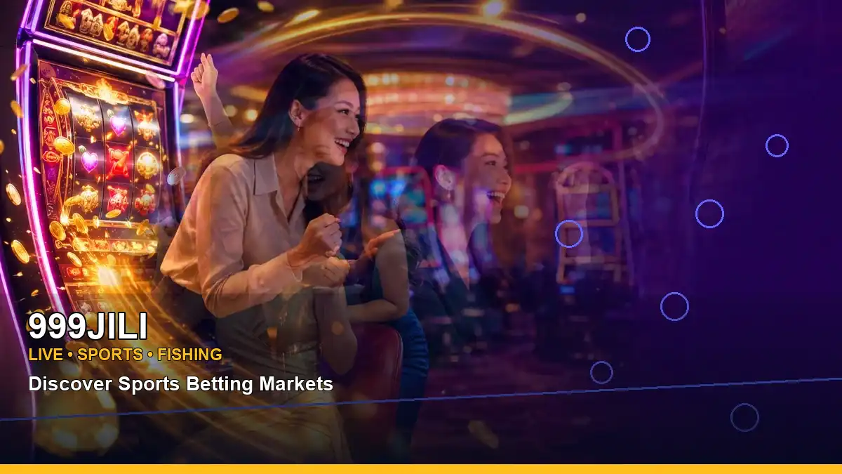 999JILI night online slot games featuring an adult Filipina casino host with a panoramic reel composition